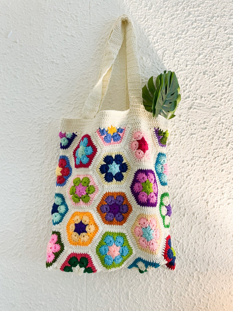 Colorful Crochet Tote Bag for Spring - Handcrafted Fashion