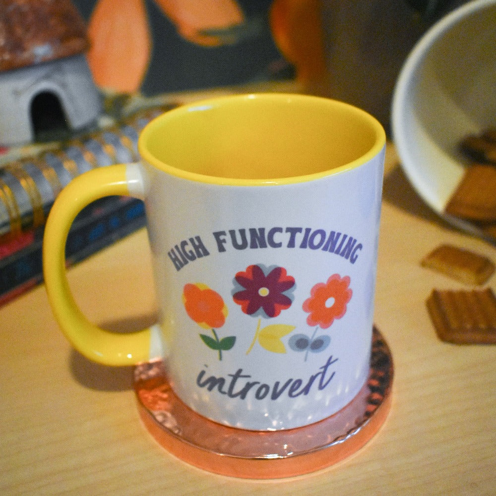 Artist's Touch on Ceramic - 'High Functioning Introvert' Coffee Cup