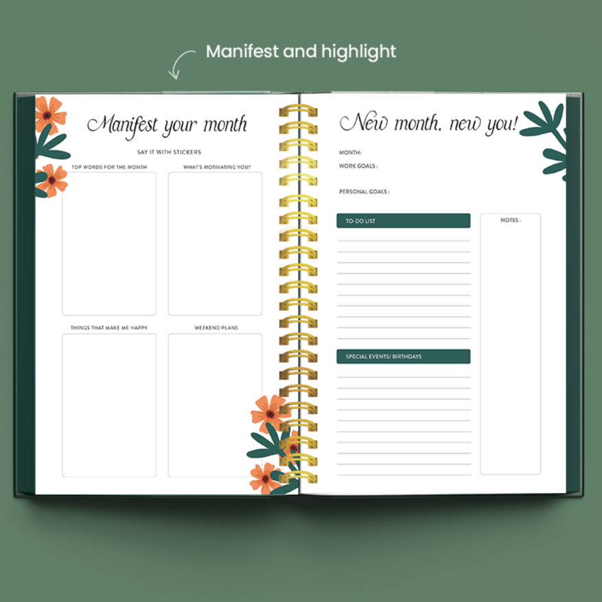 Manifestation Planner Page – Visualize Goals and Dreams in Your Planner