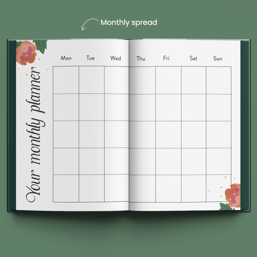 Monthly Overview Planner Page – Get a Glimpse of the Month Ahead
