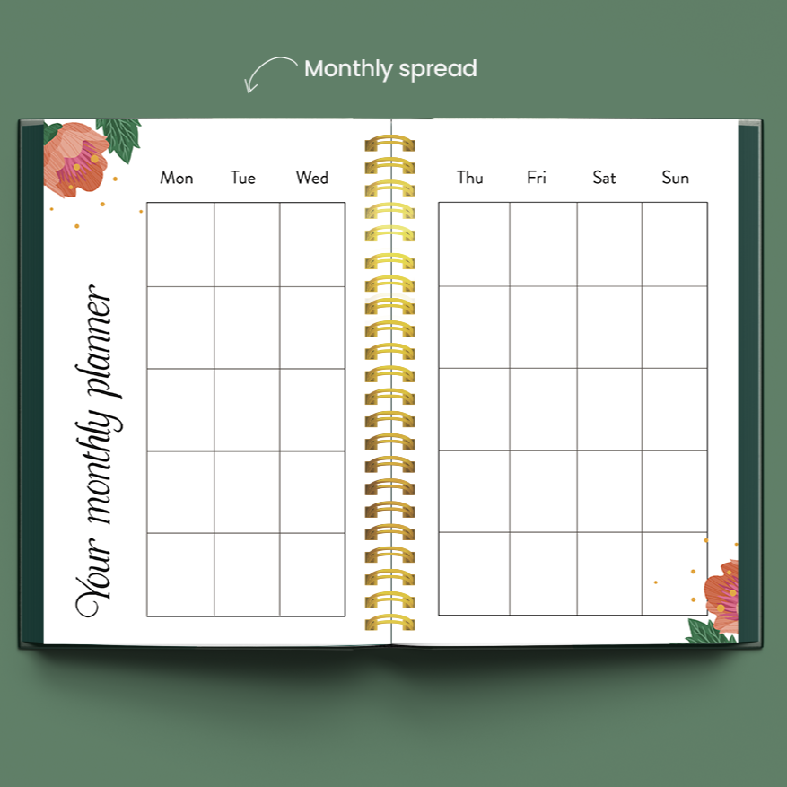 Monthly Overview Planner Page – Get a Glimpse of the Month Ahead