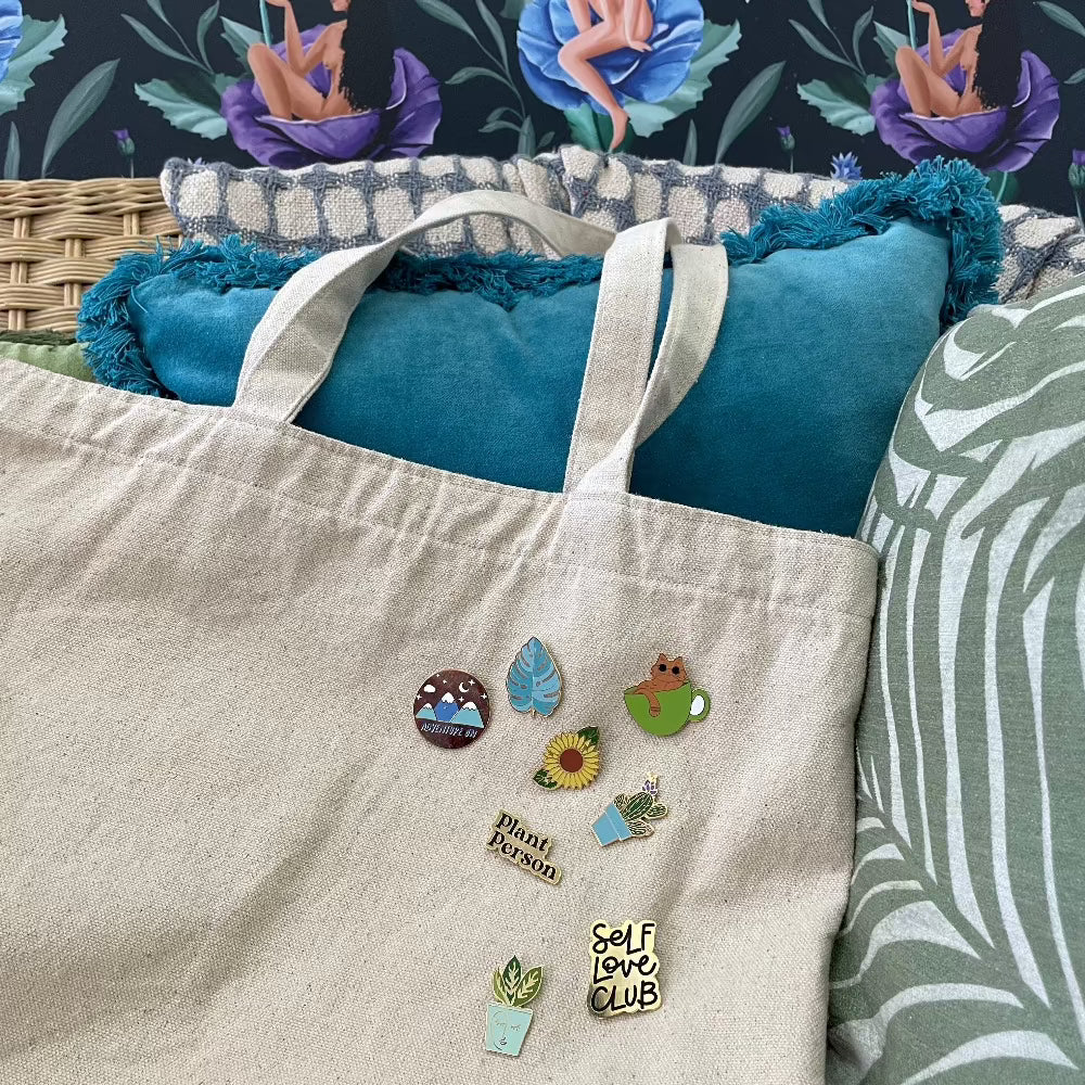 Plant Person Pin for bags - Botanical Fashion Accent