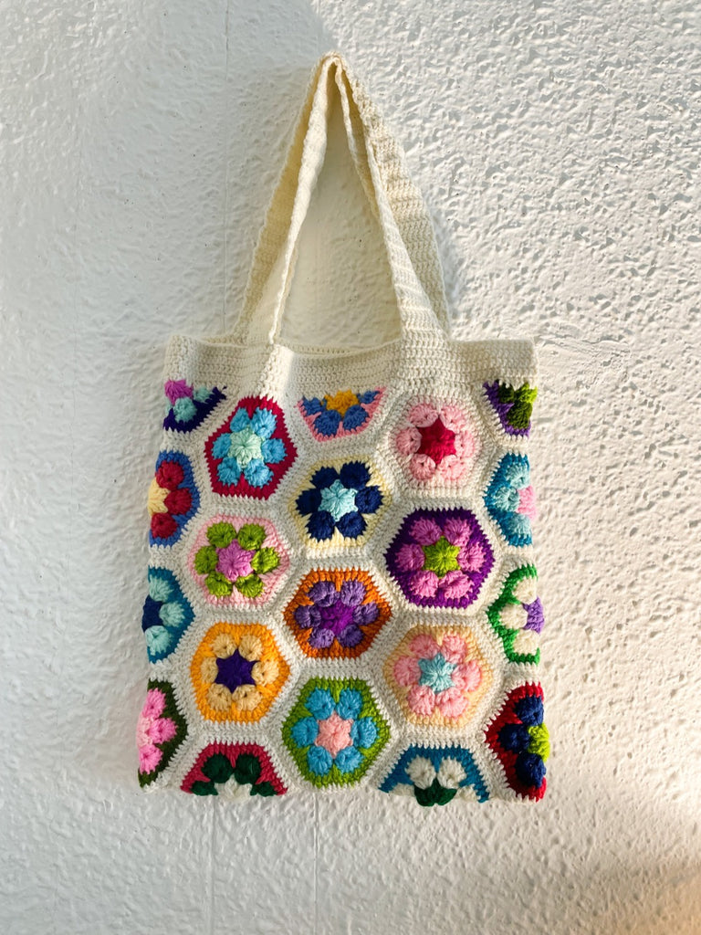 Eco-Friendly Spring Fling Tote Bag - Crochet Artistry
