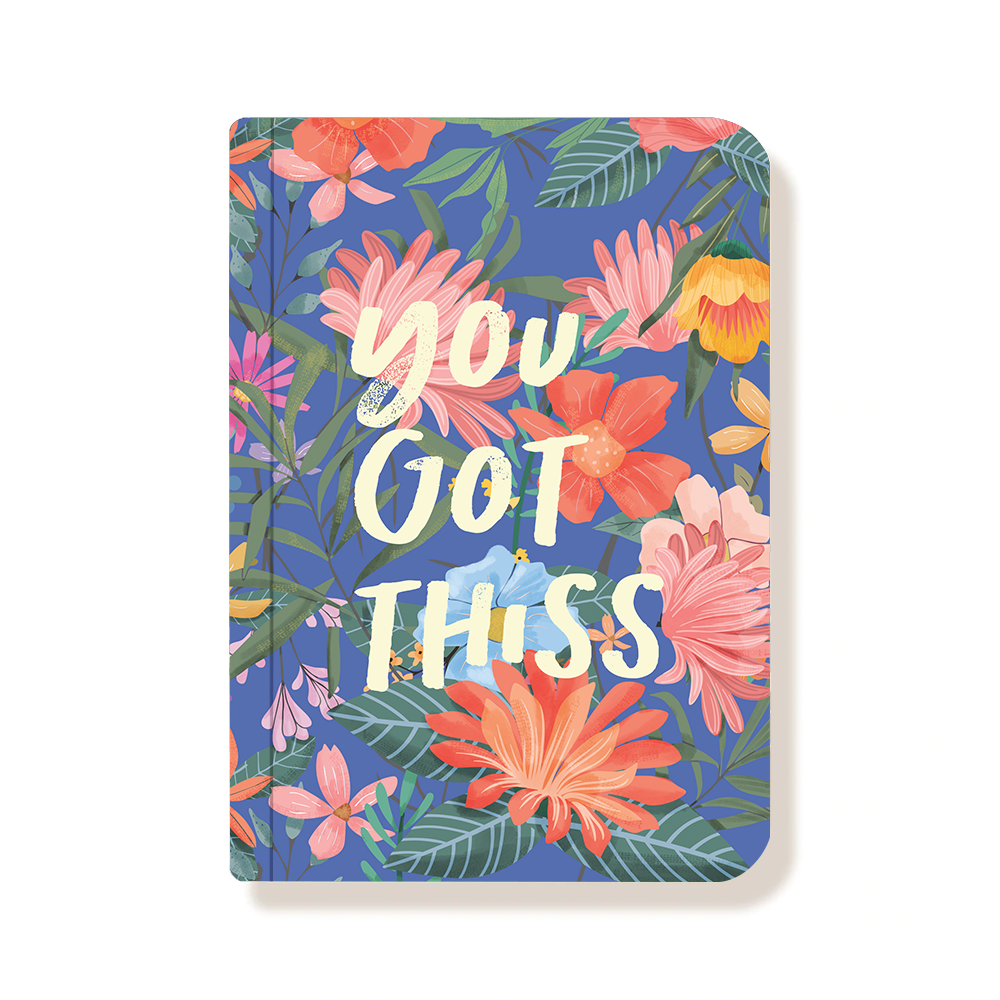 Floral Dot Grid Notebook – Stylish and Functional for Creative Planning.